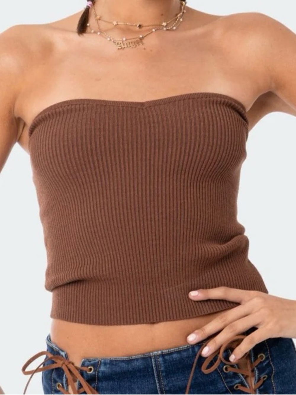 Edikted sweetheart strapless top